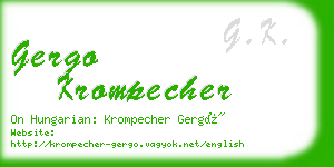 gergo krompecher business card